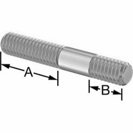 BSC PREFERRED 18-8 Stainless Steel Threaded on Both Ends Stud 5/16-18 Thread Size 1 and 1/2 Thread len 2 Long 92997A335